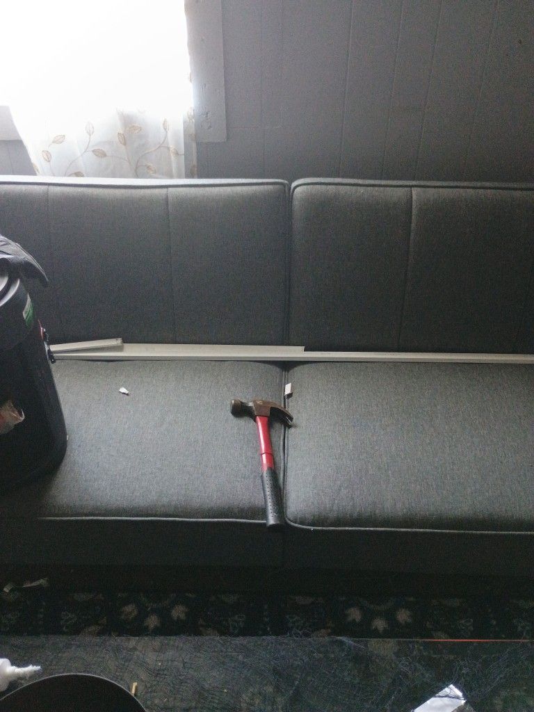 Futon And Glass Table