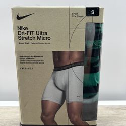 Nike Dri-FIT Ultra Stretch Micro Boxer KE1153 300 Size Small Black Green New