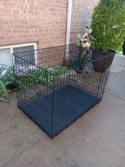 Large  foldable Metal Dog Cage With Tray