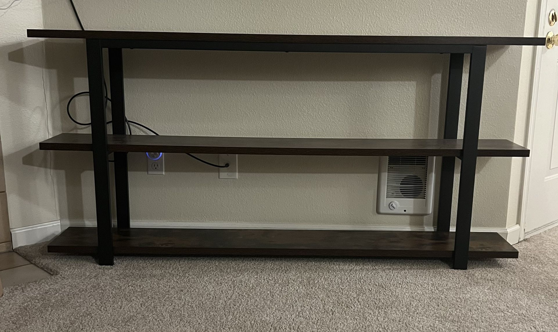 Extra Long Console Table – Modern, 3-Tier Shelves, Acacia Wood