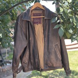 Vintage Rustic Leather Jacket – Cöu•türé by J. Park – Size S