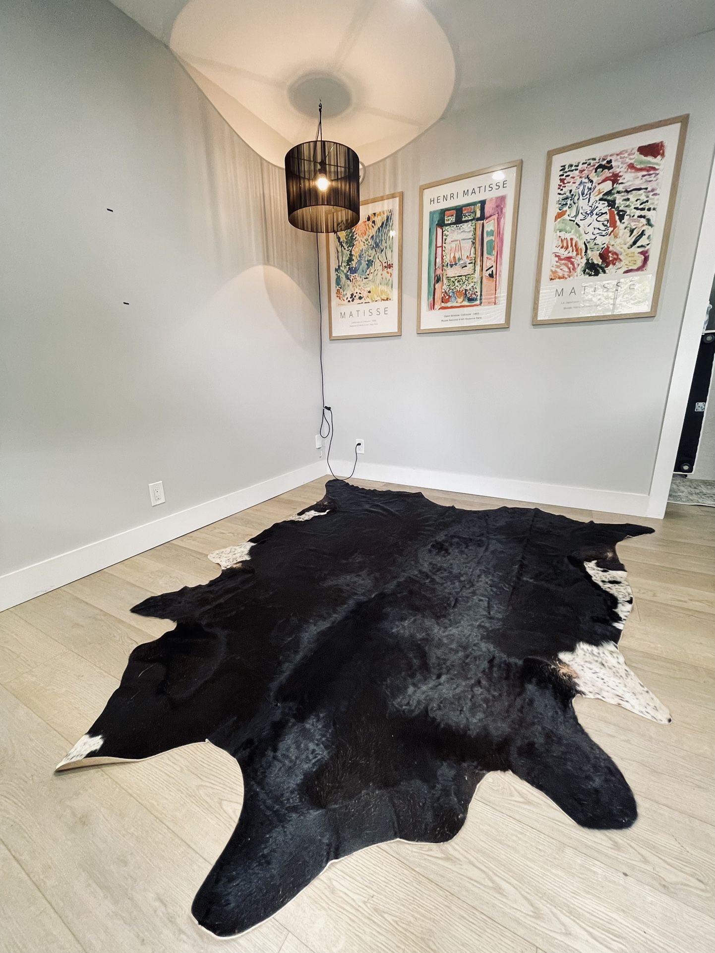 IKEA - Cowhide Rug Dark Brown/White Spotted