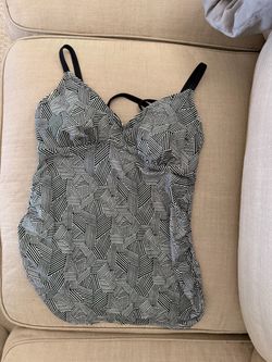 Black and White Print Spaghetti Strap Tank Top