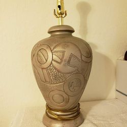 Bronze Ceramic Lamp - set of 2.