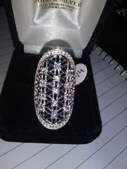 925 sterling silver Cz Ring size#6
