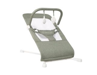 Baby Delight Highland Baby Bouncer, Sage Tweed For Infants 0 – 6 Months, 3-Position Recline, Adjustable 3-Point Harness, Secure Locking Mechanism, Fol