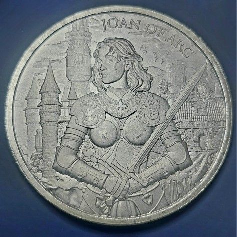 Archaic Warrior 1oz SILVER Round ⚔️JOAN OF ARC⚔️