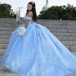 Baby Blue Quinceañera Dress