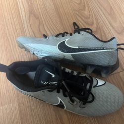 Nike-Football Cleats  Sz 10 VAPOR EDGE SPEED 360 2 'LIGHT SMOKE GREY BLACK' Excellent condition worn 2x