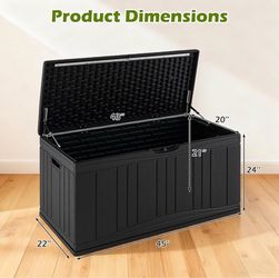 Large Outdoor Plastic Deck Storage Box