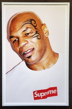 Mike Tyson Supreme Offwhite Wall Glass Frame polarized 11x17 Boost funk 300