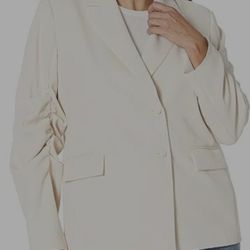 The Drop Creme Brulee Blazer