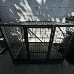 Steal Cage On Wheels For Pets