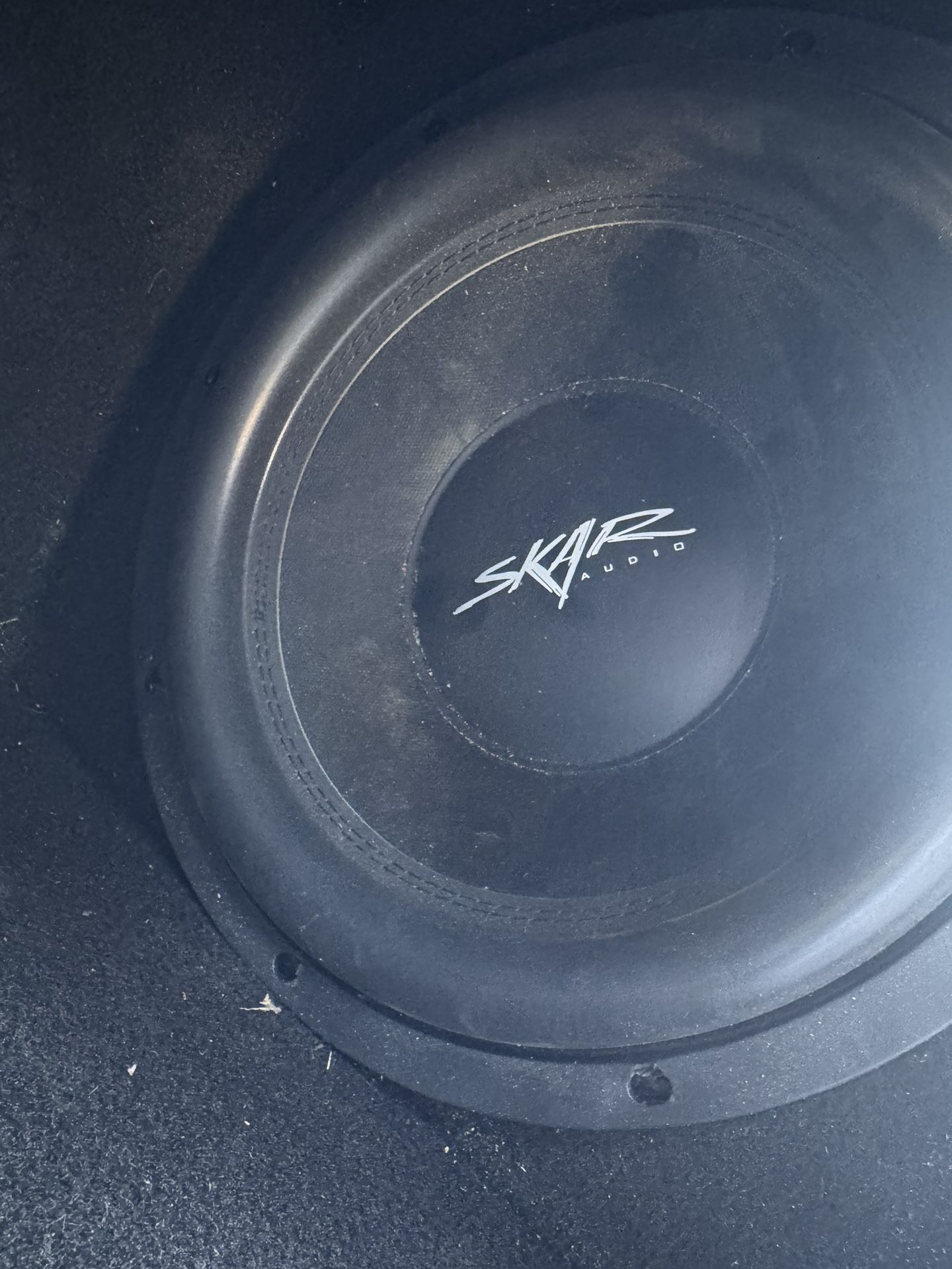12 Inch Skar Sub In Custom Box (has Some Bass For Sure)