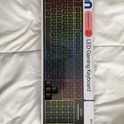 NEW SEALED Onn Backlit 104 Key LED Gaming Keyboard Wired USB 