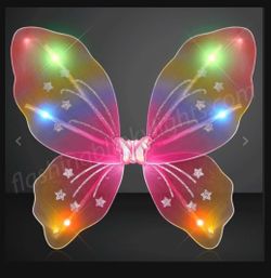 New Light Up Fairy LED flashing Wings Halloween Halloween Costume  Sexy Prop Cosplay Angel Devil Tin