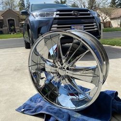 Velocity 22”x9.5” Chrome Rims