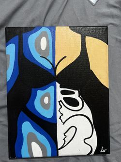 Blue Ray Woman Painting