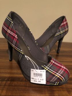 Plaid Patterned Heels