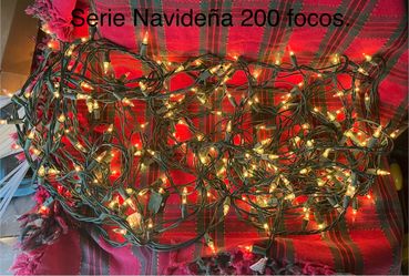 Clear Christmas lights 200 bulbs.