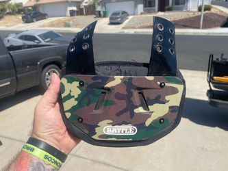Battle camo football backplate