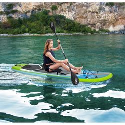 Hydro-Force Oceana Inflatable Convertible Stand-Up Paddleboard and Kayak Set 10’