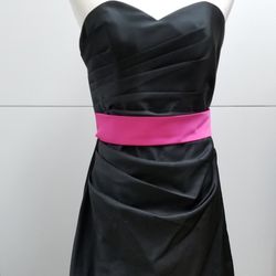 Long Black Strapless Dress 8