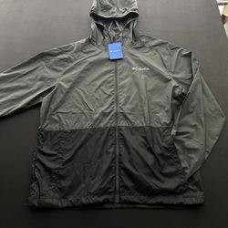 Columbia Men's Center Ridge Windbreaker Jacket Black Gray XM0287-028 | Size L 🔥