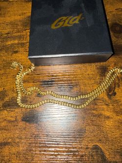 GLD Gold plated 22 inch Cuban link chain