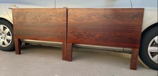 George Nelson for Herman Miller Mid Century Modern Matching Rosewood Twin Headboards
