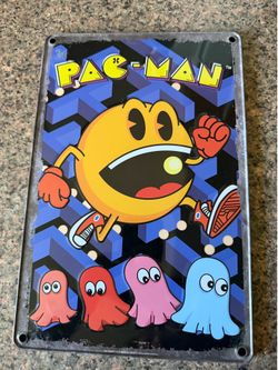 SET OF 3 NINTENDO PAC-MAN TIN SIGN
