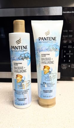 PANTENE NUTRIENTS BLEND HYDRATING GLOW BAOBAB HYALURONIC SULFATE FREE SHAMPOO+CONDITIONER