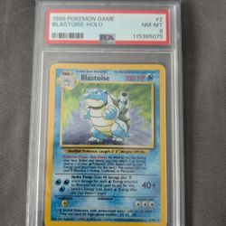 Pokemon Blastoise Base Set unlimited PSA 8
