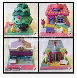 Five Polly pocket sets. Circa 1994/1995.  Prices range from $65-$150 each. Definitely willing to negotiate a bundle.