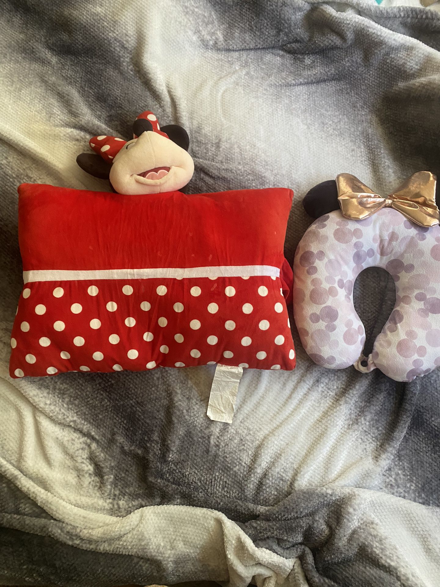 minnie mouse pillow and neck pillow 