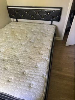 Bed frame with mattress together