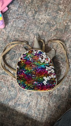 Sequin mini unicorn backpack