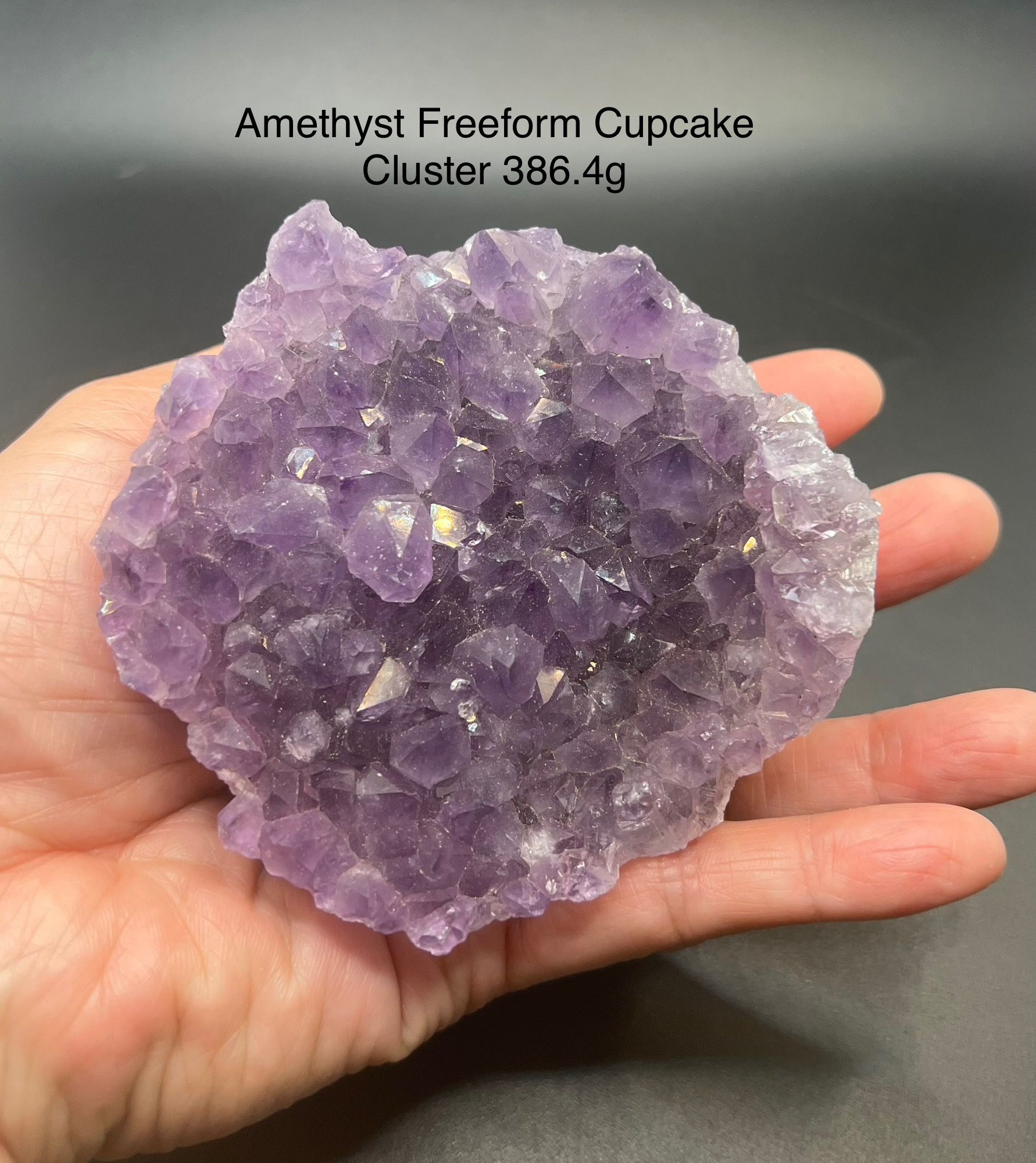 Amethyst Genuine Freeform Cupcake Crystal Geode from Brazil 386.4g GORGEOUS !!!