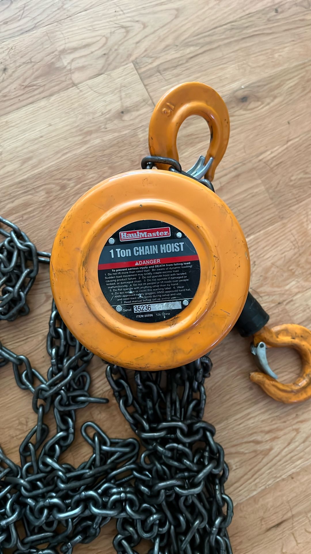 HAUL-MASTER 1 Ton Manual Chain Hoist