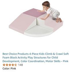 4-Piece Kids Climb & Crawl Soft Foam Blocks