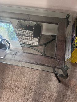 Glass coffee table
