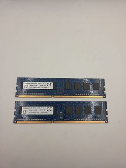 LOT OF 2 KINGSTON 4GB 1Rx8 PC3L-12800U DDR3 Desktop Memory RAM