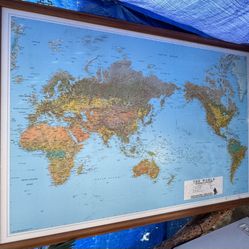 FREE FREE Framed World Map