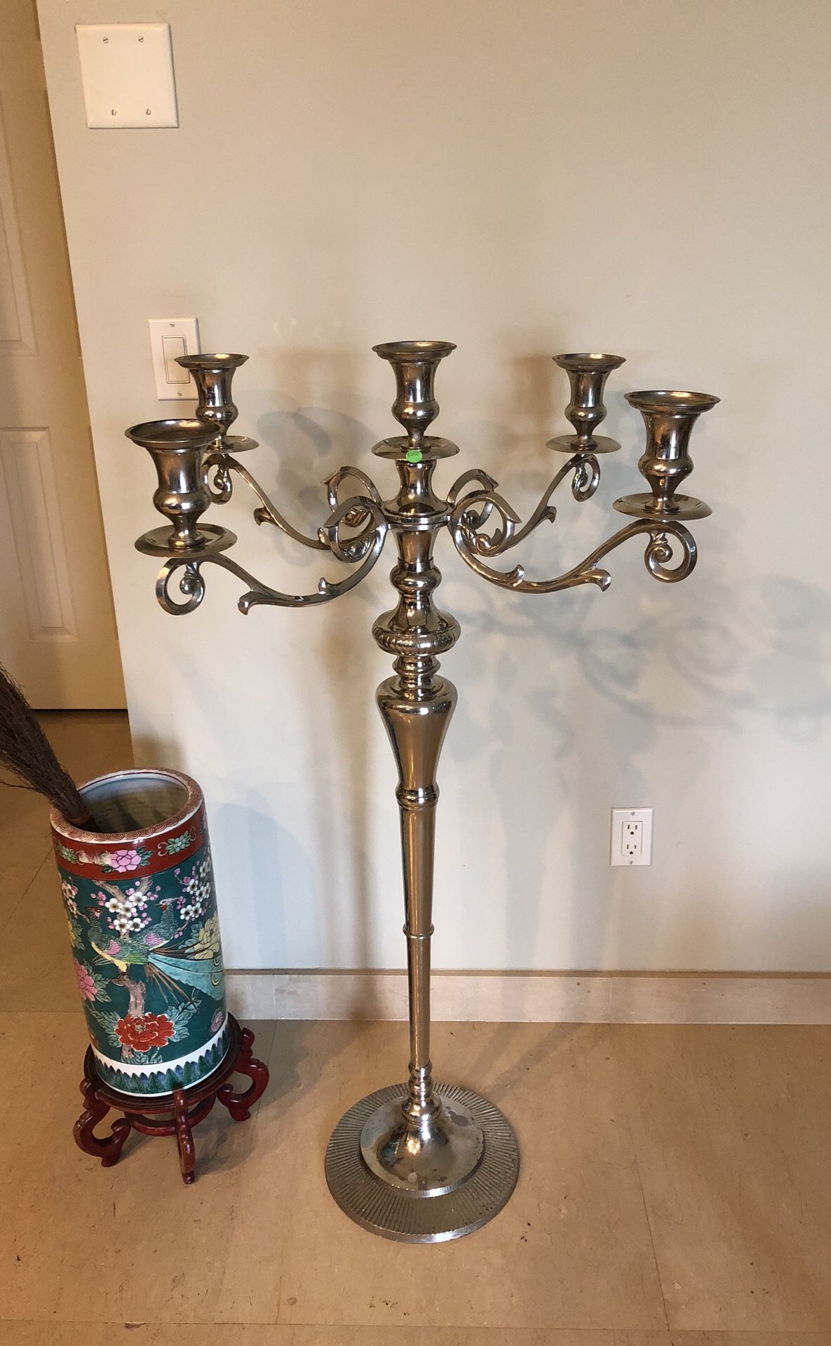 Silver plated candelabra