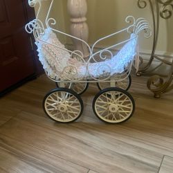 White Stroller For Dolls    $30.