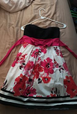 Strapless floral dress