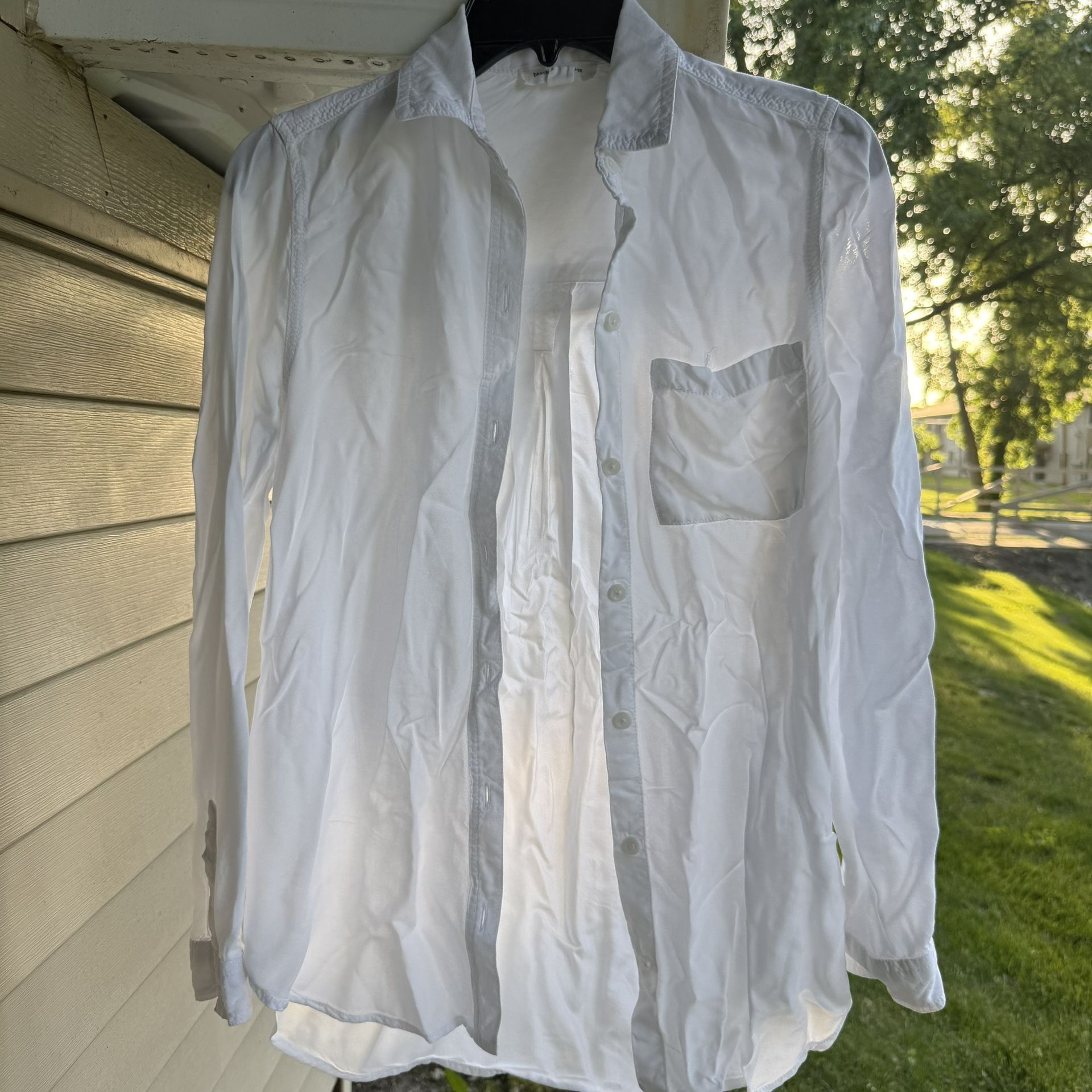 Beach Lunch Lounge Long Sleeve Button Down Shirt