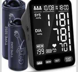 Blood Pressure Monitor Automatic Upper Arm Cuff