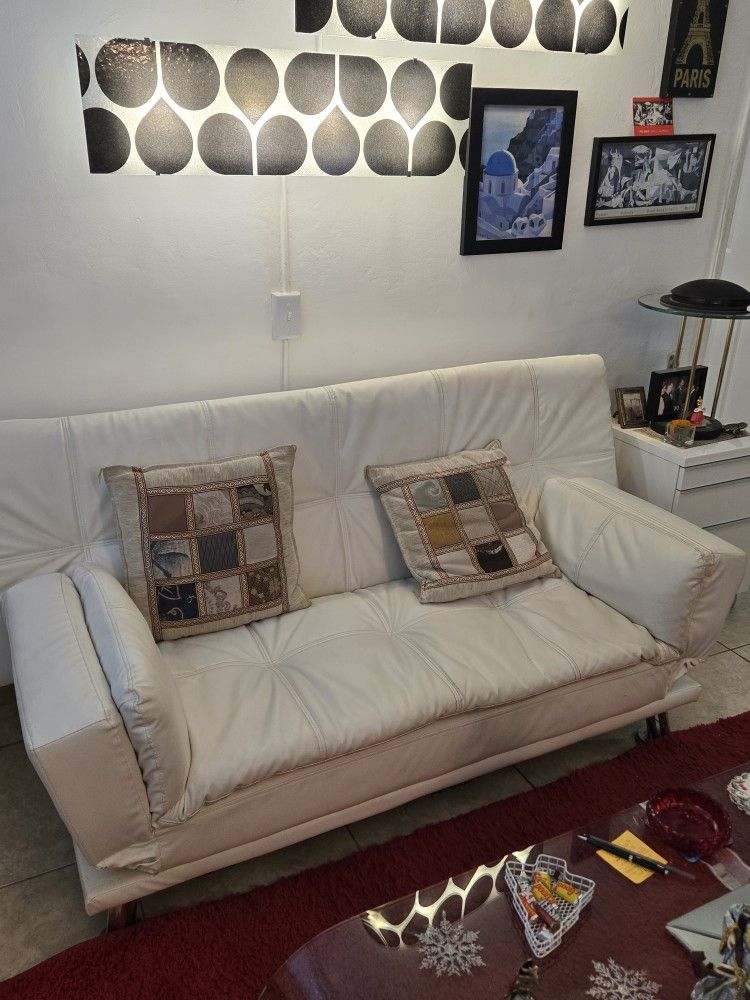 White Sofa 2 People Seating