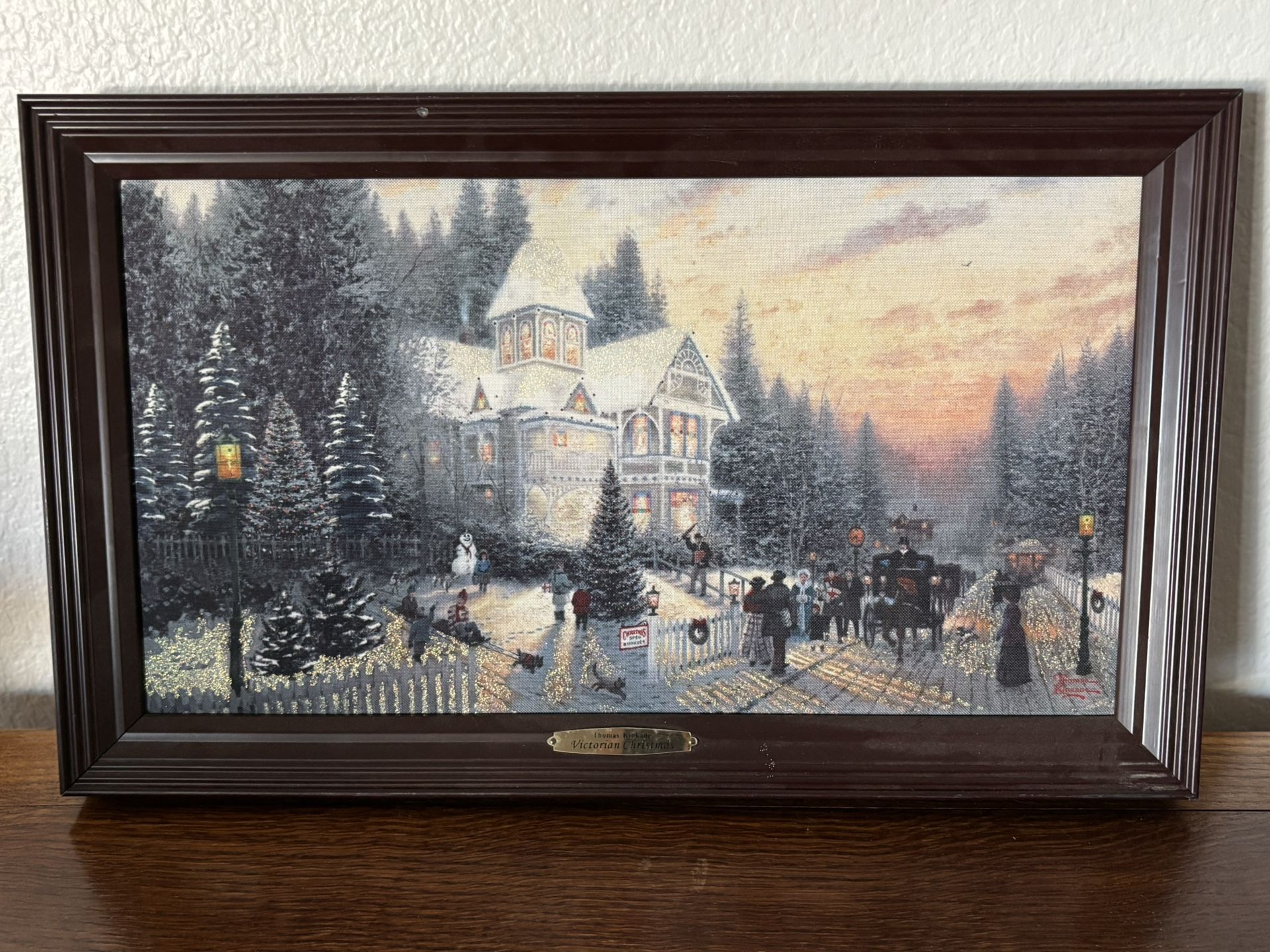 Thomas Kinkade Victorian Christmas Painting